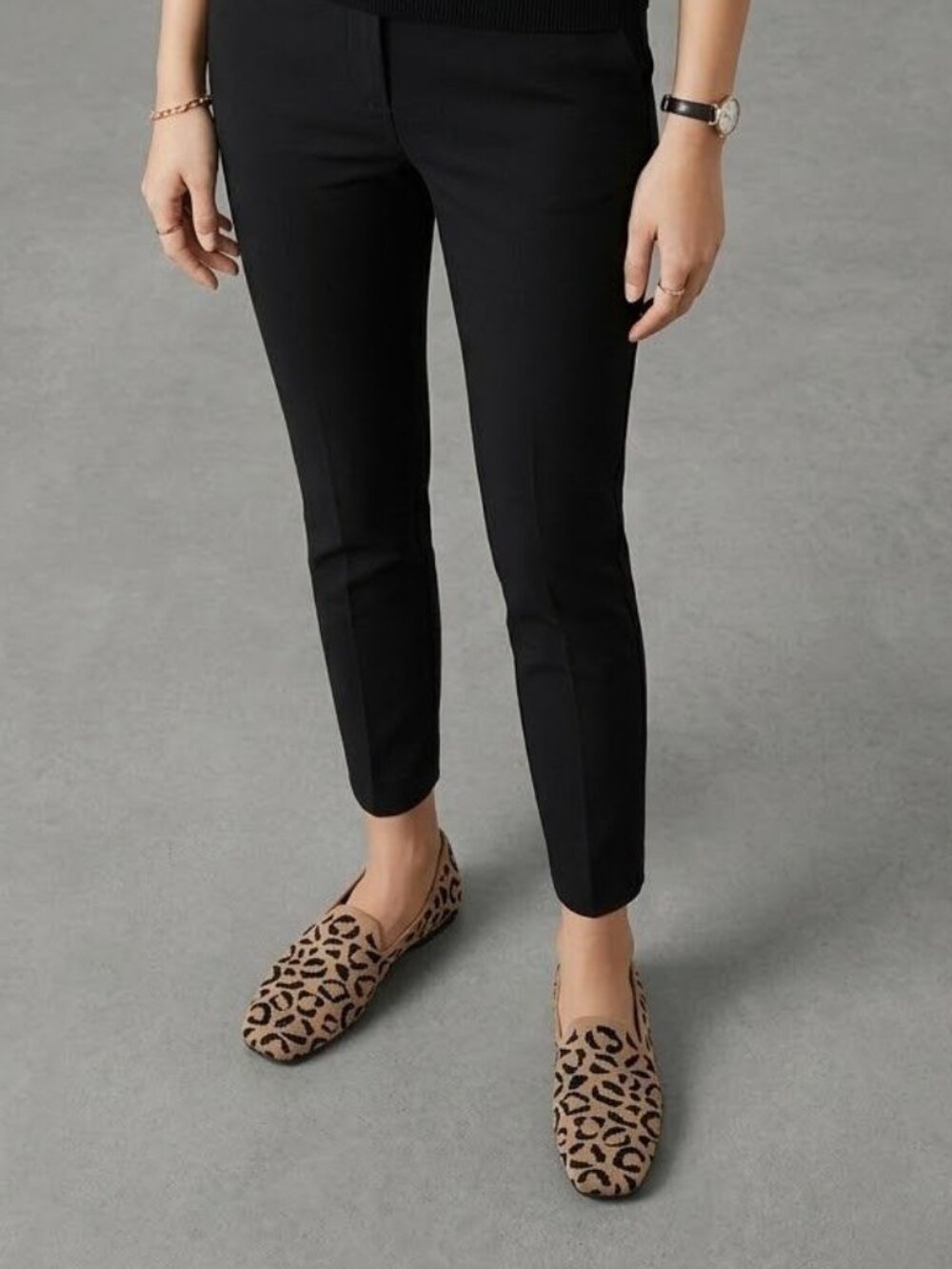 Vivaia Leopard Print Womens 10 Loafers Stylish Slip-On Flats